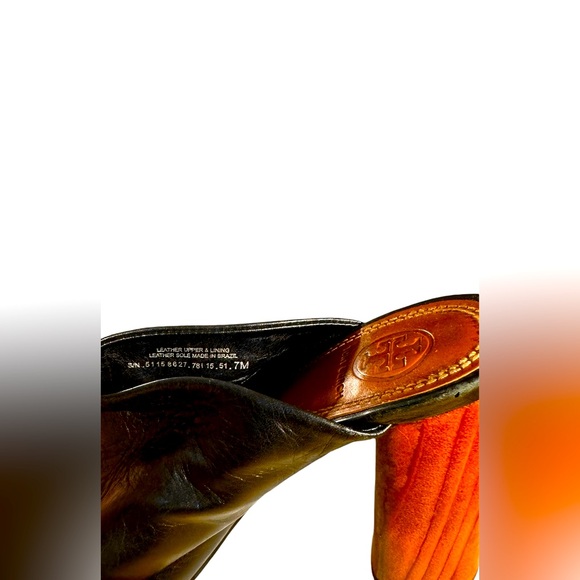 TORY BURCH LEATHER CLOGS - Picture 4 of 4